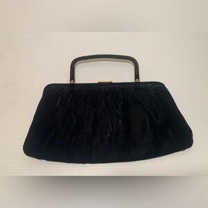 Garay Vintage Black Velvet Bag